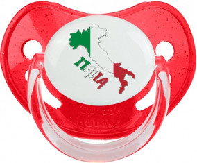 Italia mapea suceto fisiológico rojo con lentejuelas