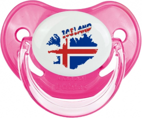 Islandia mapea lollipop fisiológico rosa clásico