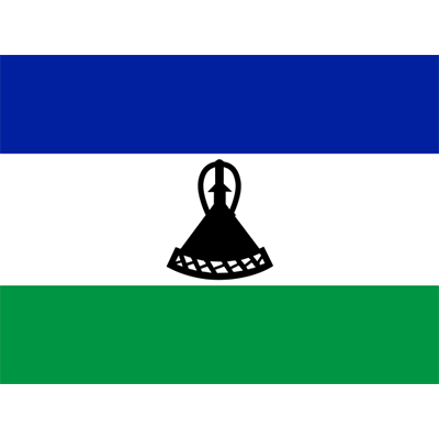 Bandera Oficial de Lesoto, ideal para personalizar artículos de bebé en chupete-bebe.com.