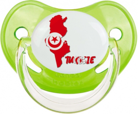 Túnez mapea tetina fisiológica verde clásica