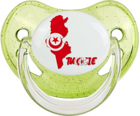 Túnez mapea Tétine Physiological Green con lentejuelas