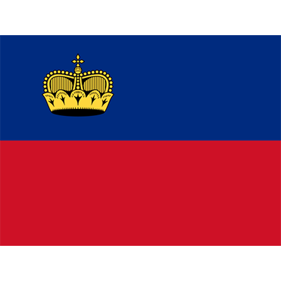 Bandera Oficial de Liechtenstein, ideal para personalizar artículos de bebé en chupete-bebe.com.