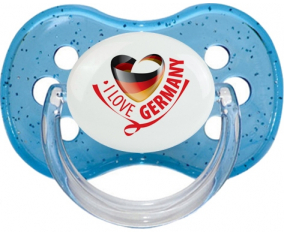 Me encanta Alemania sucete azul cereza lentejuelas