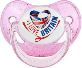 Me encanta Gran Bretaña sucete rosa de lentejuelas fisiológicas