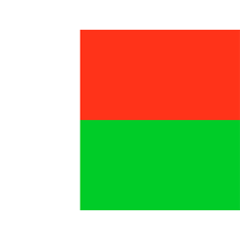 Bandera Oficial de Madagascar, ideal para personalizar artículos de bebé en chupete-bebe.com.
