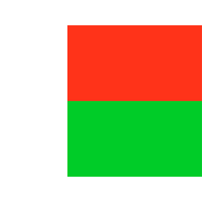 Bandera Oficial de Madagascar, ideal para personalizar artículos de bebé en chupete-bebe.com.