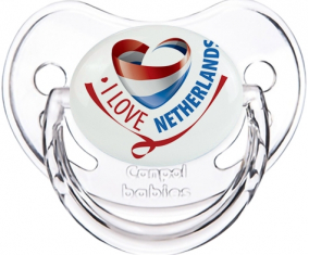 I Love Netherland mapea Classic Transparent Physiological Lollipop