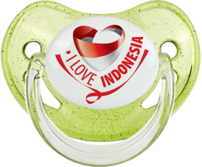 Me encanta Indonesia lentejuelas verde suceto fisiológico