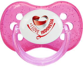 Me encanta Indonesia cherry lollipop rosa lentejuelas