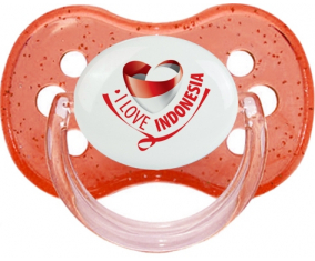 Me encanta Indonesia rojo cereza brillo Lollipop