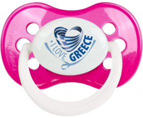 I Love Greece mapea Sucete Anatómico Clásico Rosa Oscura
