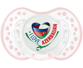 I Love Azerbaijan Tetine lovi dynamic clásico retro-blanco-rosa-tierno