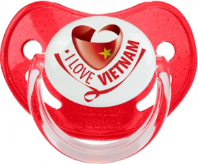 Me encanta Vietnam lentejuelas tetin fisiológica roja