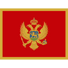 Bandera Oficial de Montenegro, ideal para decorar artículos de bebé como bodis y baberos. Visita chupete-bebe.com.