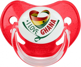 Me encanta Ghana lentejuelas suceto fisiológico rojo