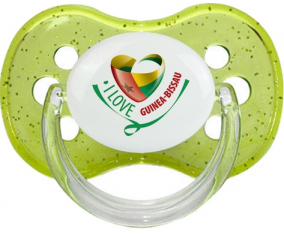 Me encanta Guinea-Bissau verde cereza lentejuelas Lollipop