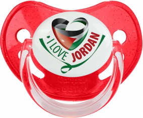 Me encanta jordano lentejuelas rojo suceto fisiológico