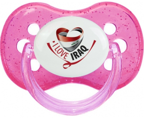 Me encanta Irak cherry lollipop rosa lentejuelas
