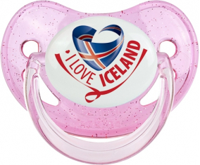 Me encanta Islandia Tetine Sequined Rose