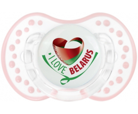 I Love Belarus Tétine lovi dynamic clásico retro-blanco-rosa-tierno