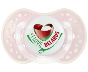 I Love Belarus Tetine lovi dynamic clásico retro-rosa-tierno