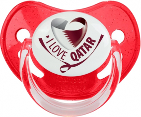 Me encanta Qatar Lentejuelas Rojas Piruleta Fisiológica