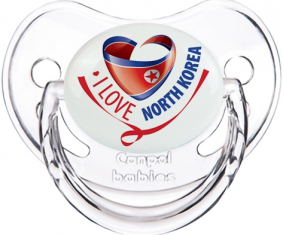 Me encanta Corea del Norte Clásico Piruleta Fisiológica Transparente