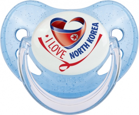 Me encanta Corea del Norte azul lentejuelas piruleta fisiológica