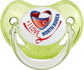 Me encanta Corea del Norte lentejuelas verde piruleta fisiológica