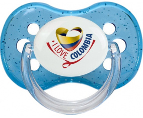 Me encanta Colombia sucete azul cereza lentejuelas