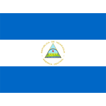 Bandera Oficial de Nicaragua, ideal para personalizar artículos de bebé como bodis, baberos y más en chupete-bebe.com.