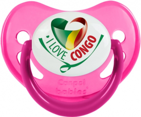 Me encanta la República del Congo Fosforescente de lollipop rosa fisiológica