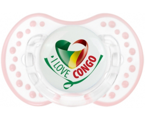 I Love Republic of Congo Lollipop lovi dynamic clásico retro-blanco-rosa-tierno