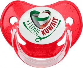 Me encanta Kuwait rojo lentejuelas piruleta fisiológica