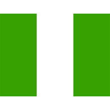 Bandera Oficial de Nigeria, ideal para complementar el estilo de tu bebé con artículos únicos y llamativos.