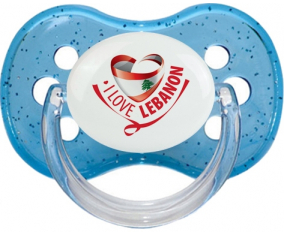 Me encanta Líbano azul cereza lentejuelas Lollipop