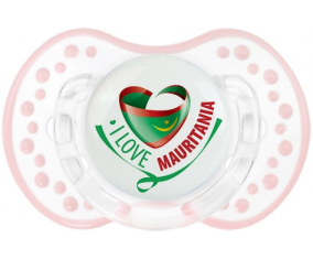 I Love Mauritania Tetine lovi dynamic clásico retro-blanco-rosa-tierno