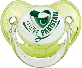 Me encanta Pakistán lentejuelas verde piruleta fisiológica