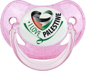 Me encanta Palestina Rosa tetina de lentejuelas