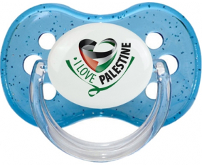 Me encanta Palestina sucete azul cereza lentejuelas