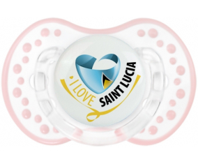 I Love Saint Lucia Lollipop lovi dynamic clásico retro-blanco-rosa-tierno