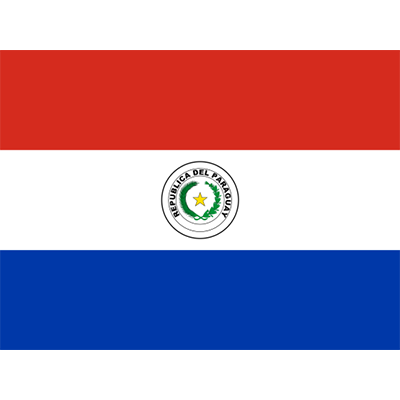 Bandera Oficial de Paraguay, ideal para personalizar artículos para bebé en chupete-bebe.com.