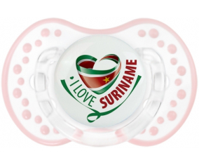 I Love Suriname Sucete lovi dynamic clásico retro-blanco-rosa-tierno