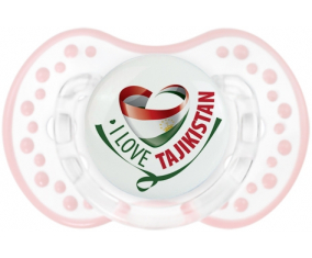 Me encanta Tajakistan Lollipop lovi dynamic clásico retro-blanco-rosa-tierno