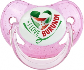 Me encanta Burundi sucete rosa de brillo fisiológico