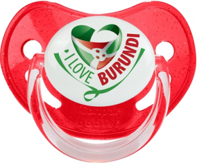 Me encanta Burundi lentejuelas rojas suceto fisiológico