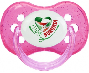 Me encanta Burundi cherry lollipop rosa lentejuelas