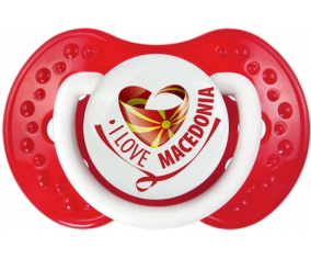 Me encanta Macedonia lovi dynamic clásico lollipop blanco-rojo