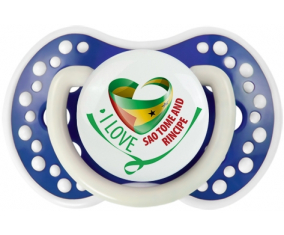 Me encanta Santo Tomé y Rincipe Sucette lovi dynamic Azul Marino Fosforescente