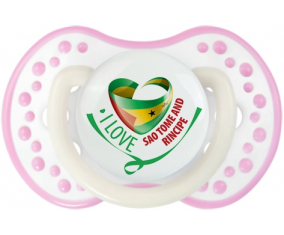 Me encanta Santo Tomé y Rincipe Sucette lovi dynamic Rosa Fosforescente